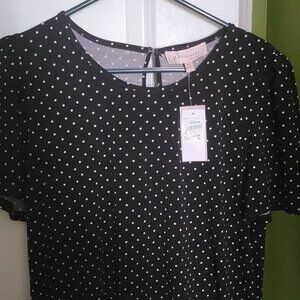 Nwt Philosophy black & white s/s top
